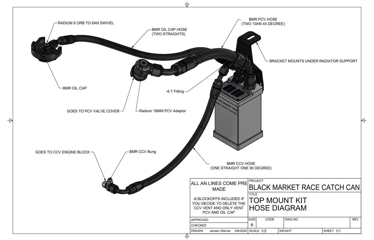 BMR - Gen 2 B58 Catch Can